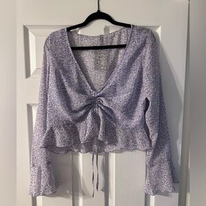 H&M Light Purple Floral Blouse